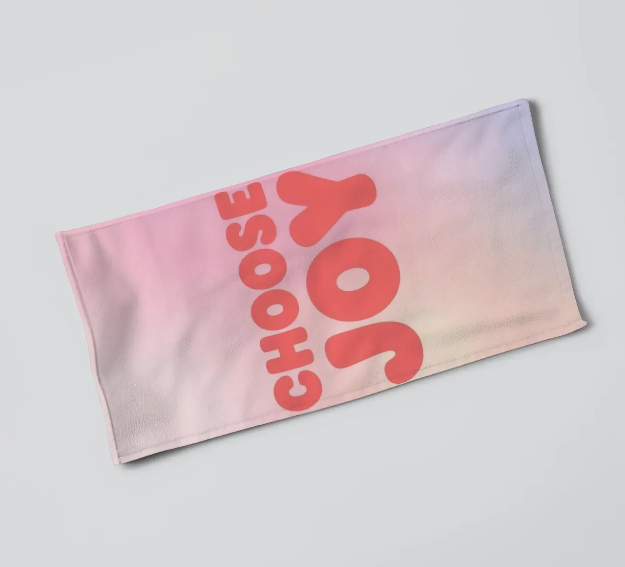 Choose Joy Text on Pastel Gradient Background towel by DesignDoodle