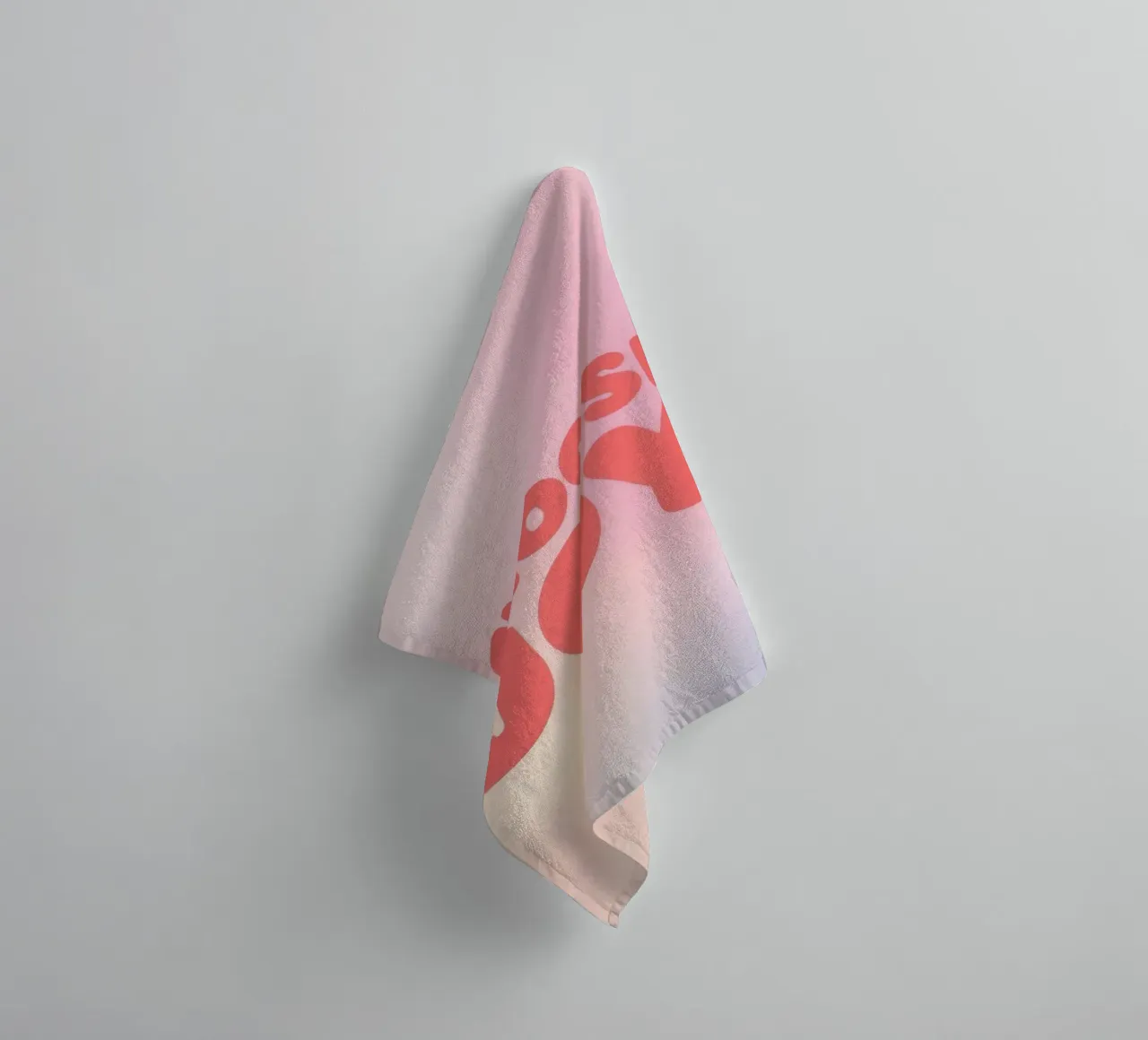 Choose Joy Text on Pastel Gradient Background towel by DesignDoodle