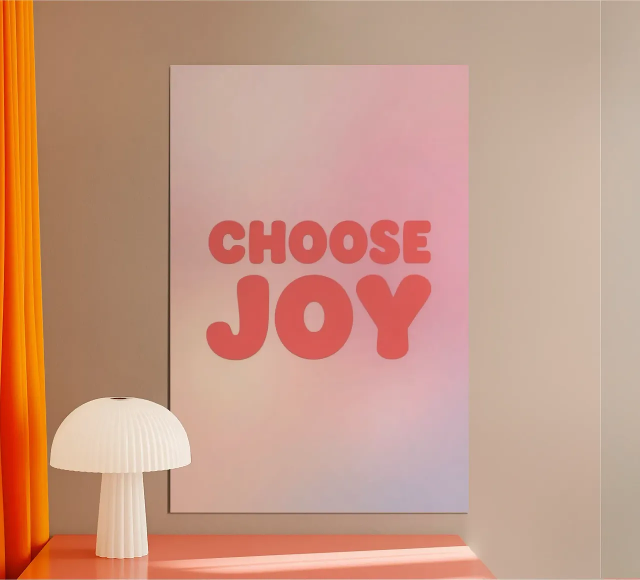 Choose Joy Text on Pastel Gradient Background poster by DesignDoodle