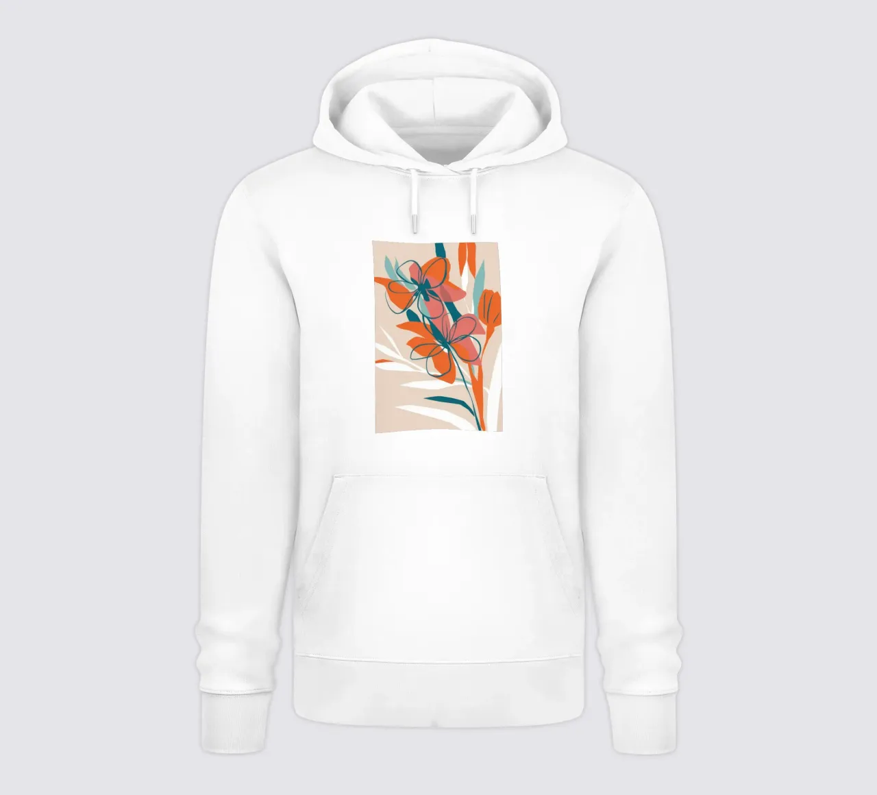 Line Art floreale felpa con cappuccio da Lyra Glaze
