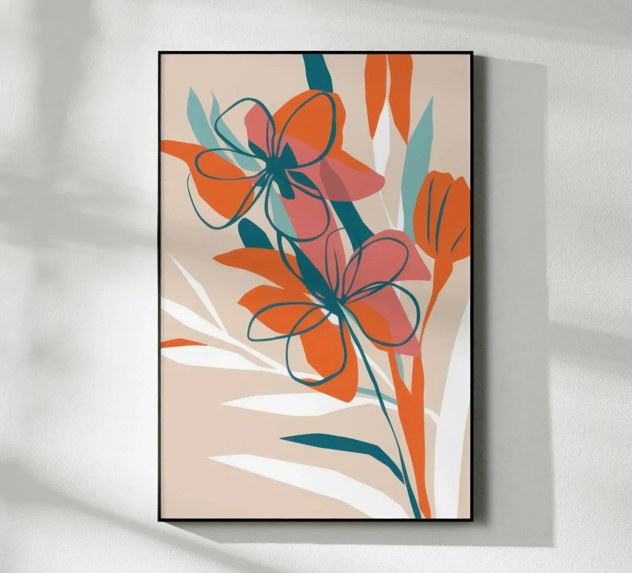 Line Art floreale plexiglass da Lyra Glaze