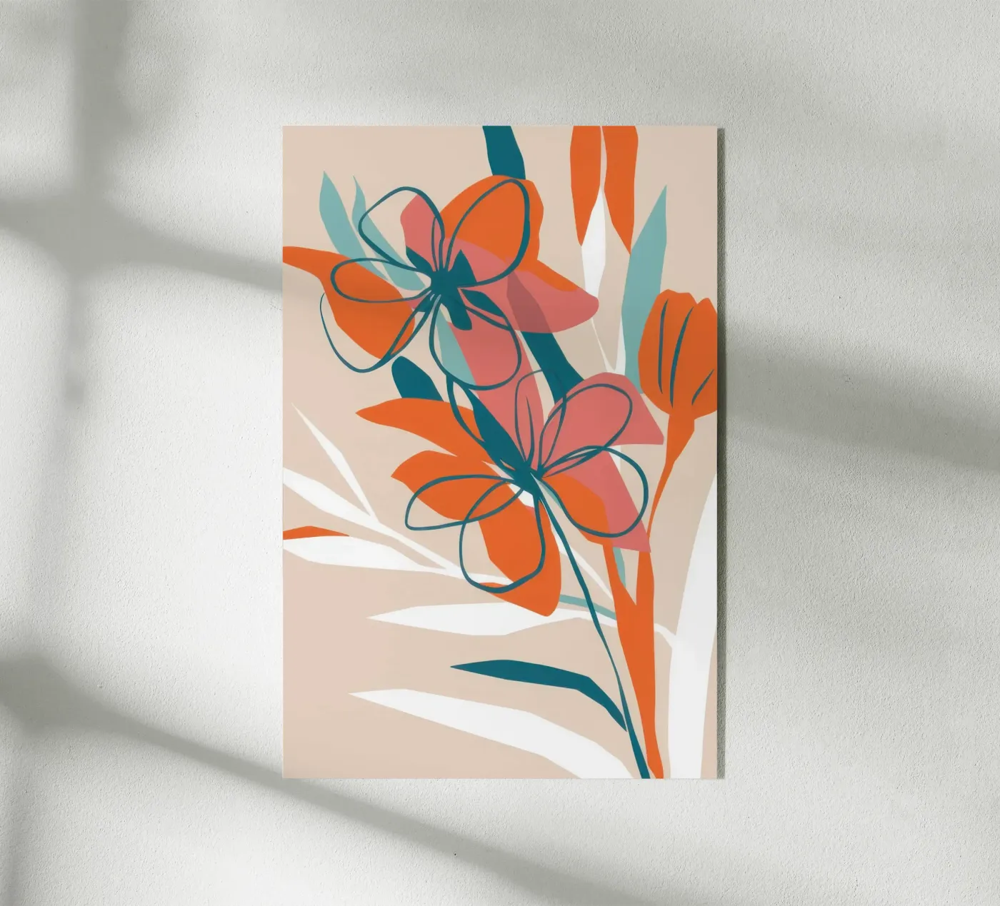 Line Art floreale plexiglass da Lyra Glaze