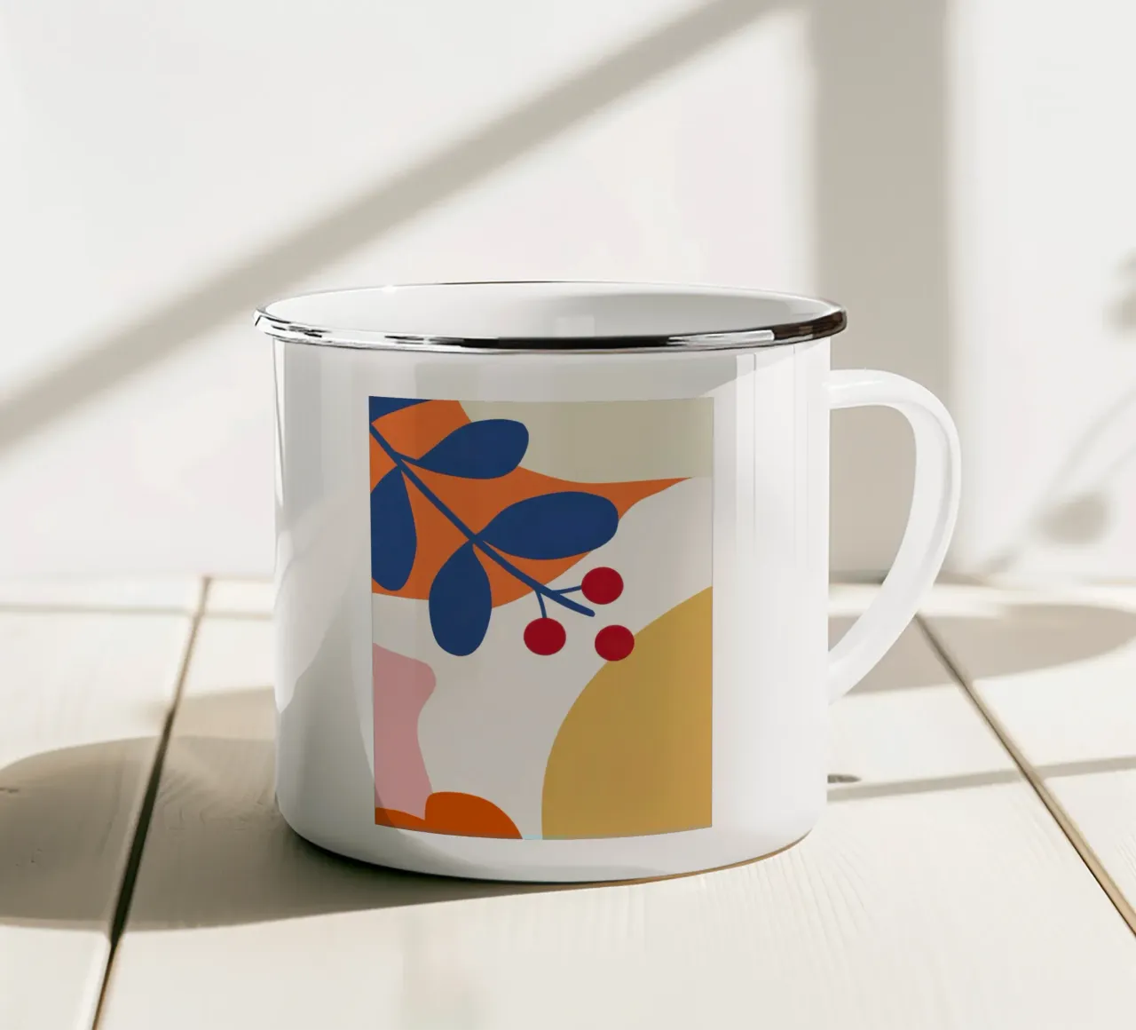 Ramo di bacche astratto tazza in smalto da Lyra Glaze