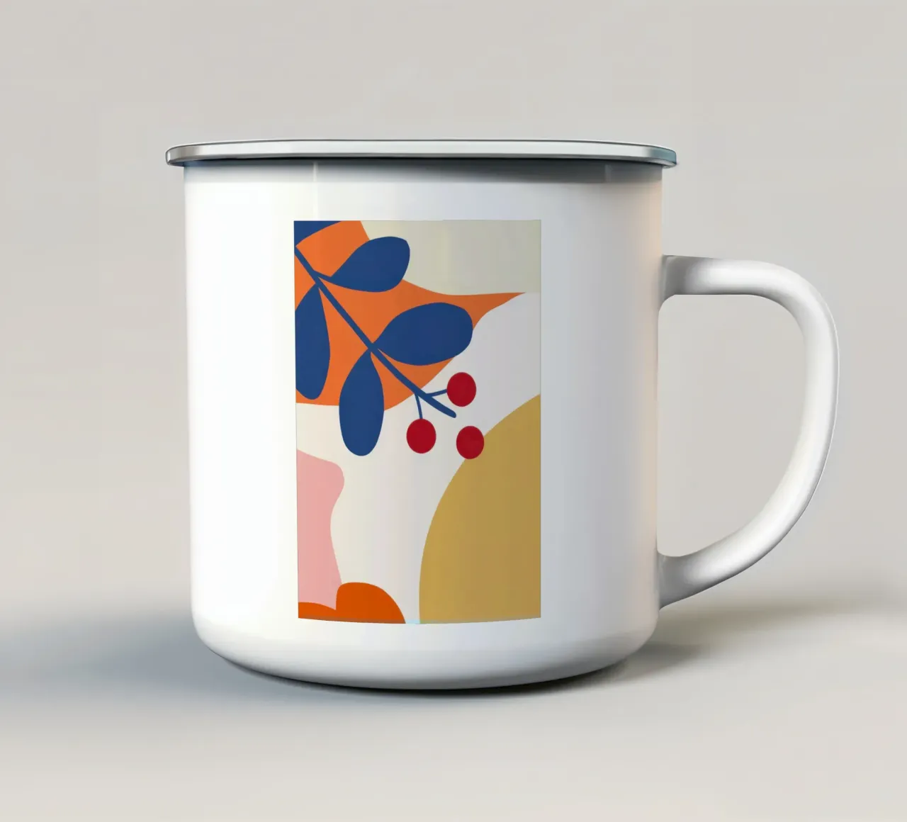 Ramo di bacche astratto tazza in smalto da Lyra Glaze
