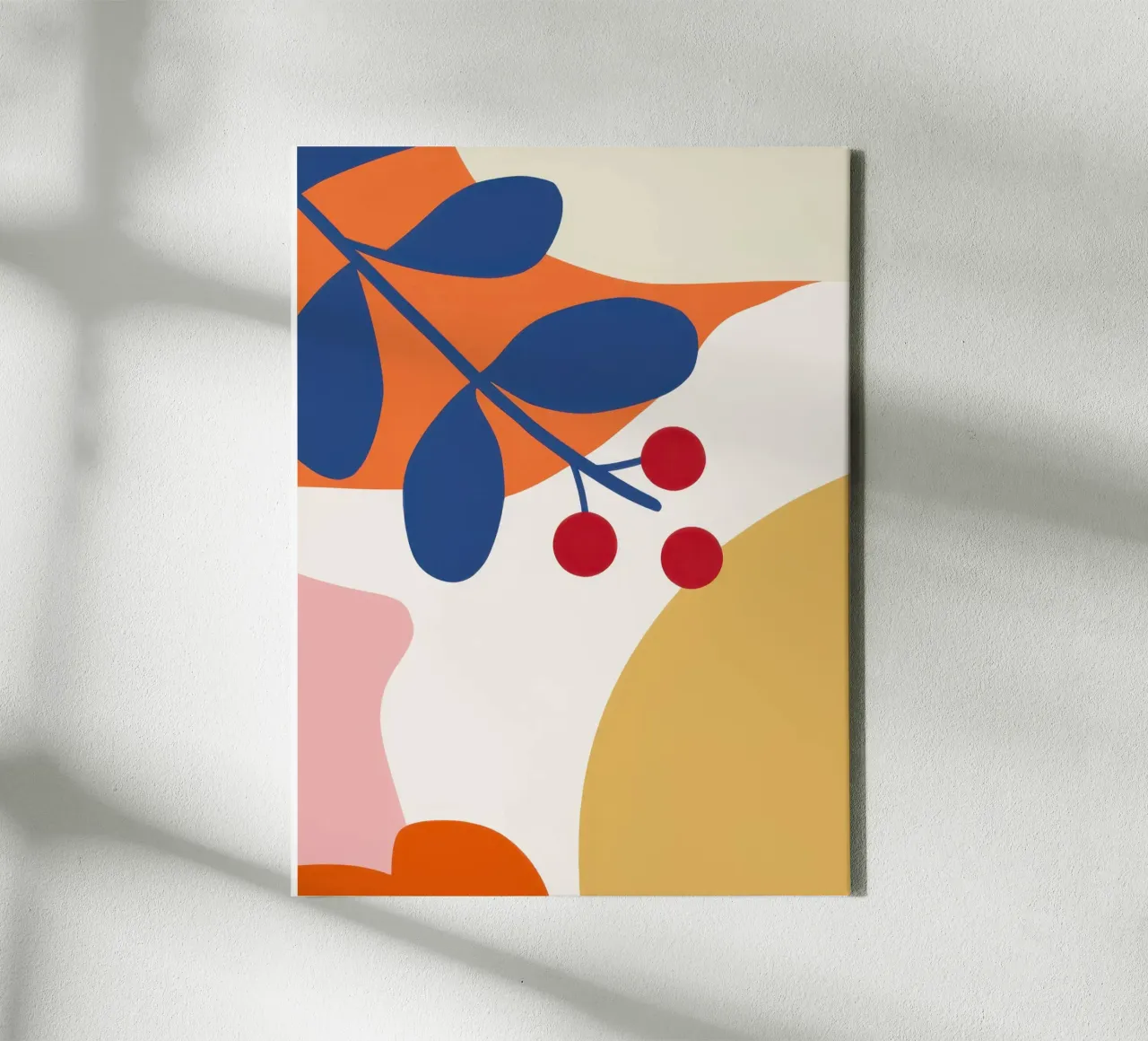 Abstract Berry Branch canvas with Floater frame by Lyra Glaze