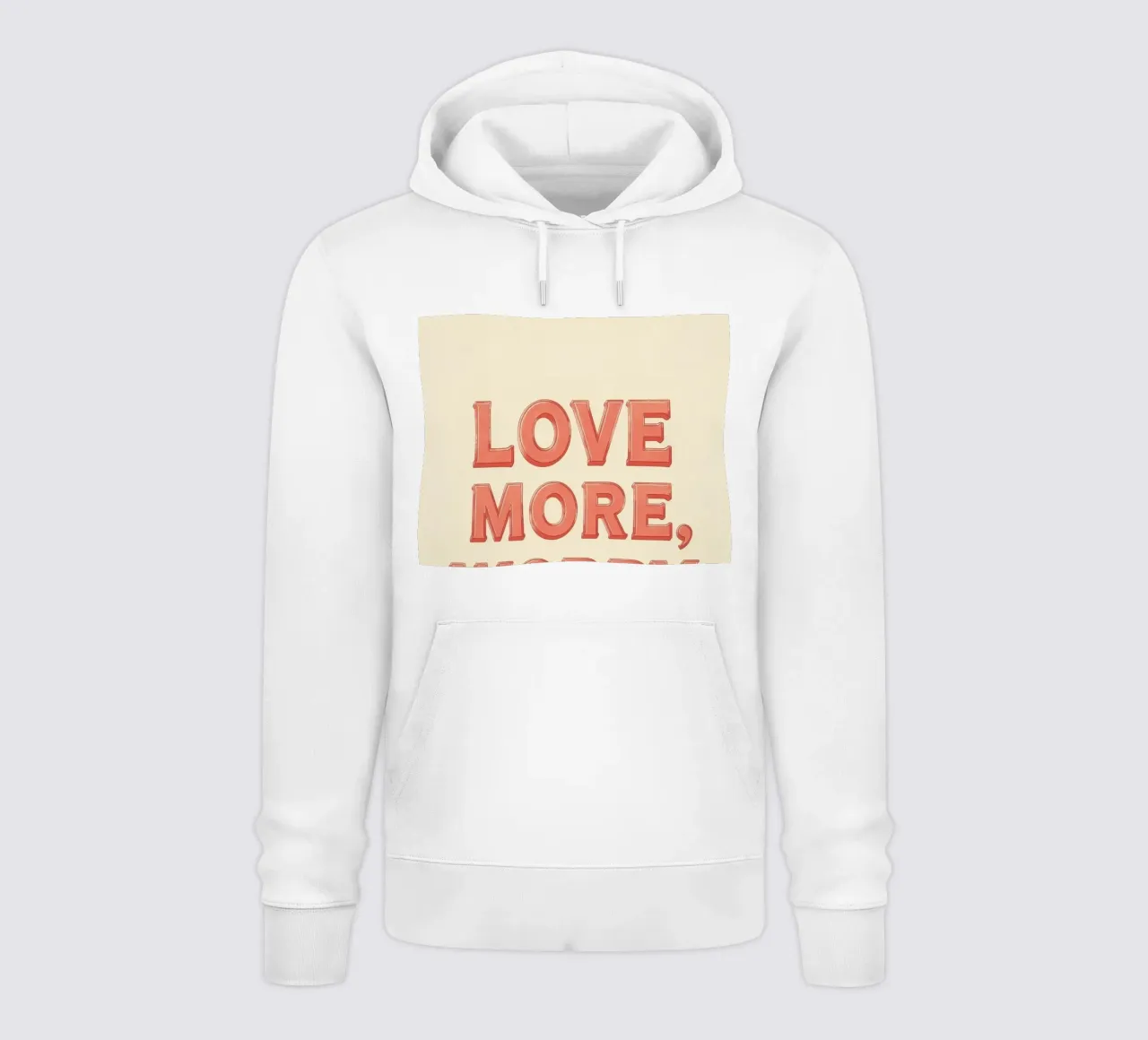 Ama di più, preoccupati di meno Testo grafico felpa con cappuccio da DesignDoodle