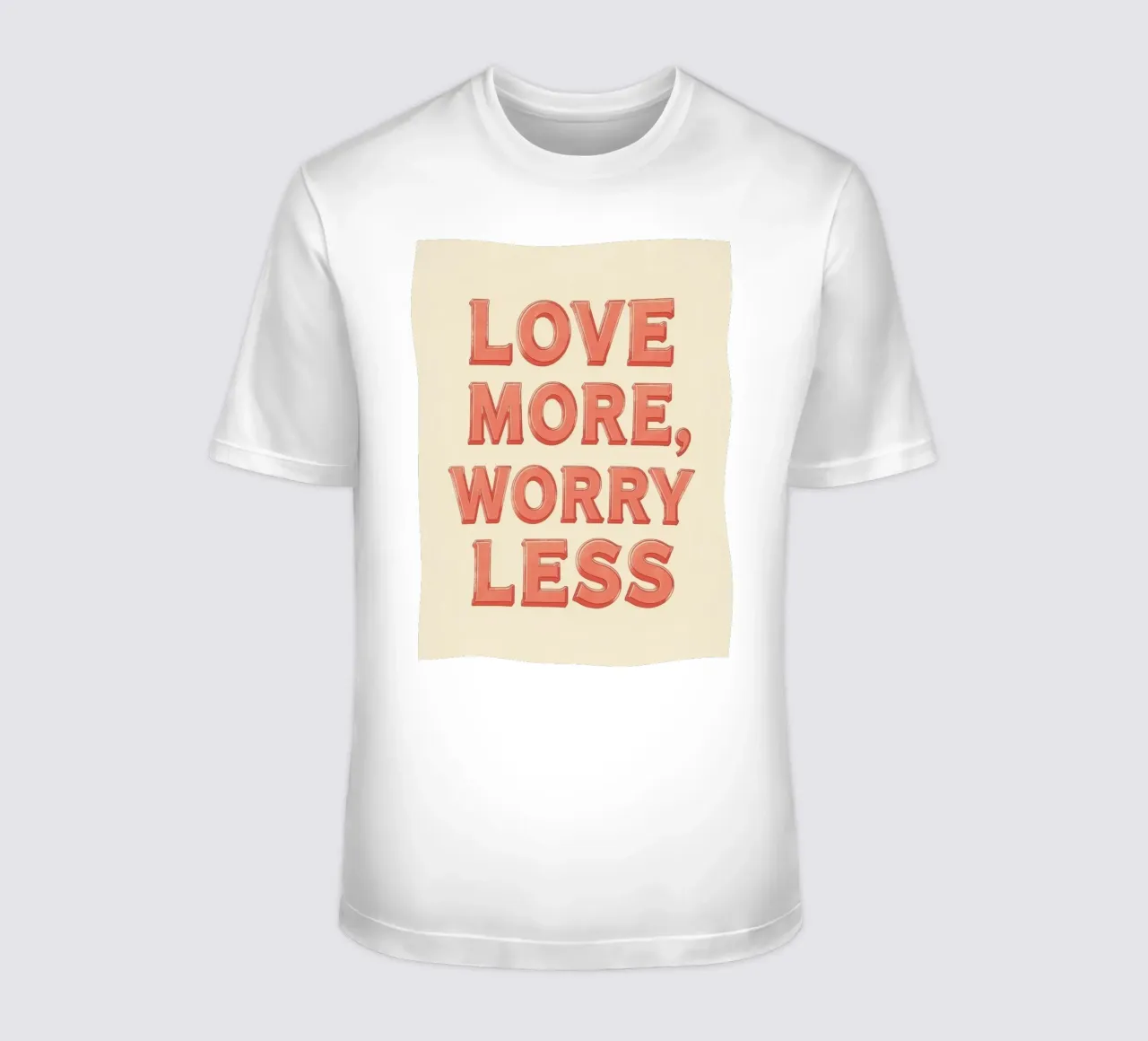 Ama di più, preoccupati di meno Testo grafico t-shirt da DesignDoodle