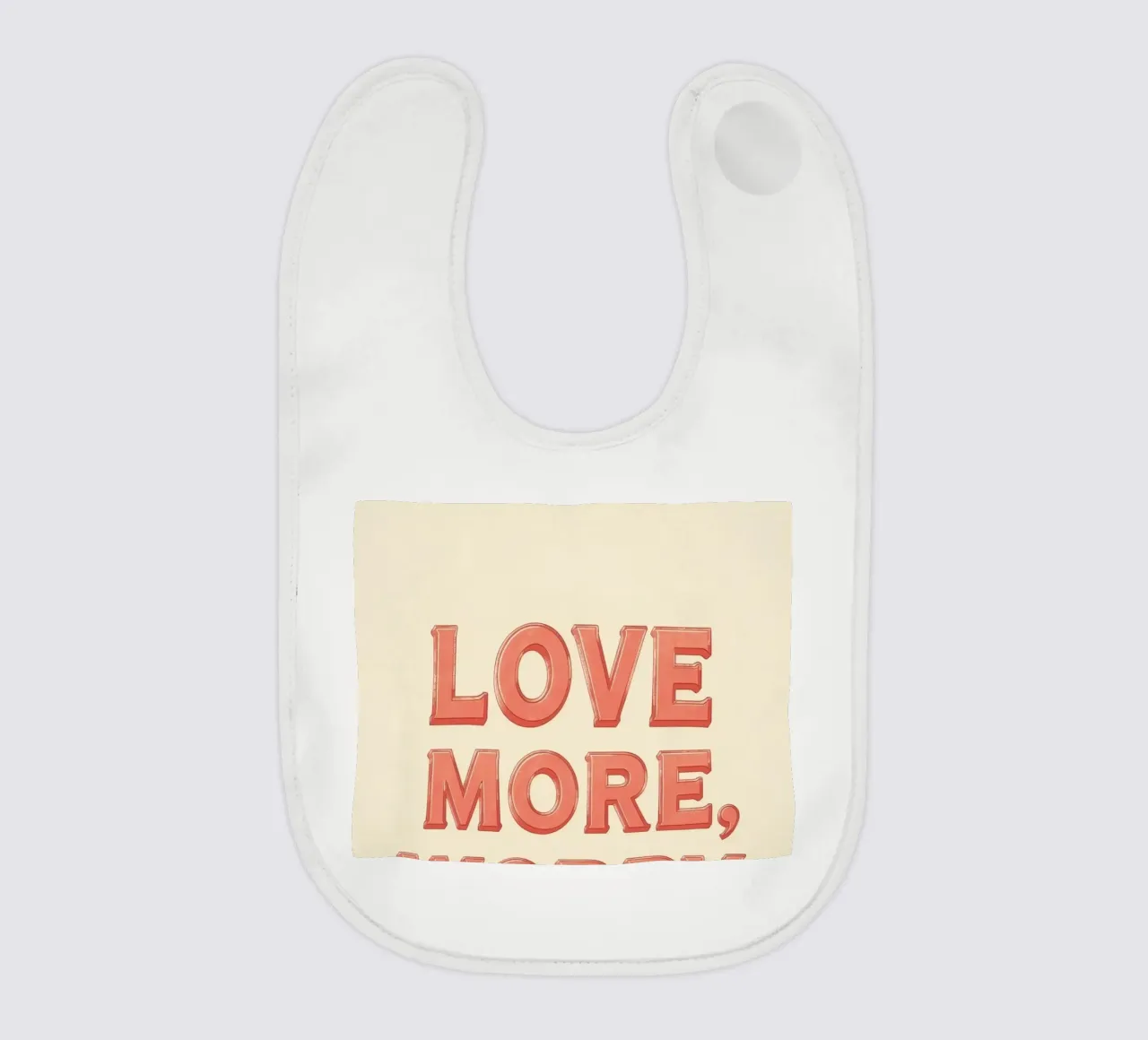 Ama di più, preoccupati di meno Testo grafico bavaglino da DesignDoodle