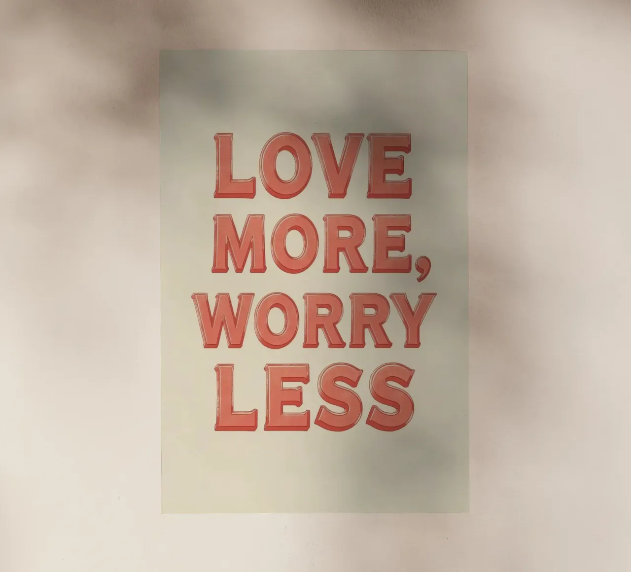 Ama di più, preoccupati di meno Testo grafico pellicola backlit da DesignDoodle