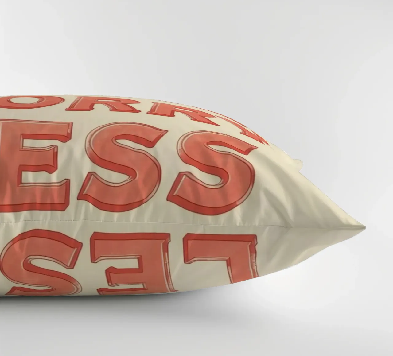 Ama di più, preoccupati di meno Testo grafico cuscino da DesignDoodle