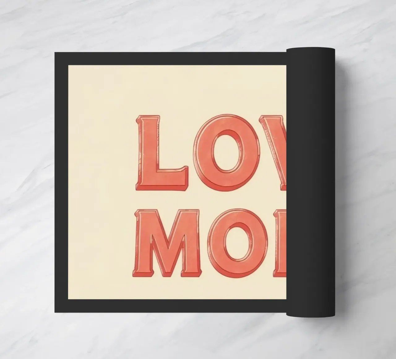 Ama di più, preoccupati di meno Testo grafico zerbino da DesignDoodle