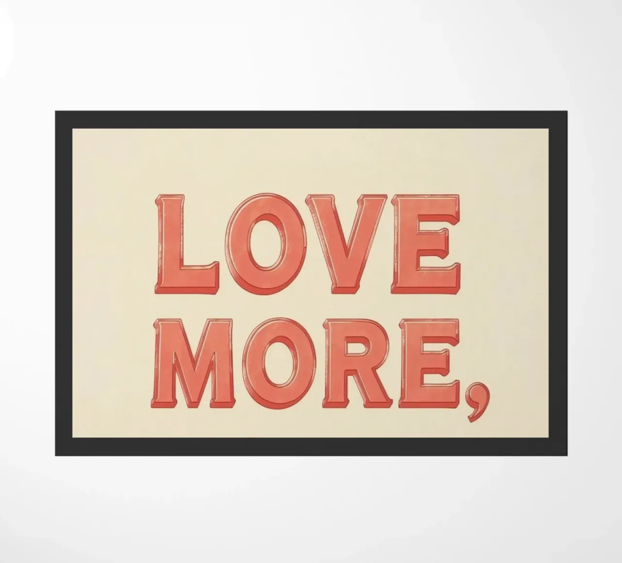 Ama di più, preoccupati di meno Testo grafico zerbino da DesignDoodle