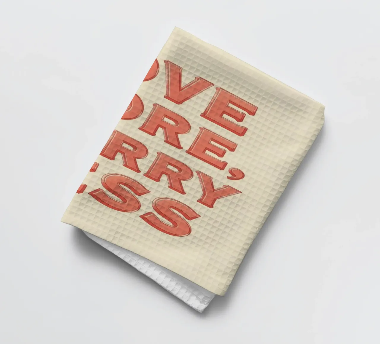 Ama di più, preoccupati di meno Testo grafico canovaccio da cucina da DesignDoodle