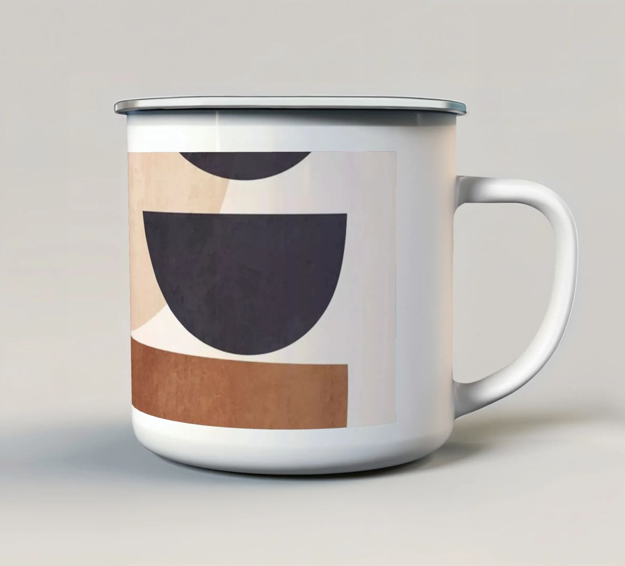 Forme astratte minimali 33 tazza in smalto da ThingDesign