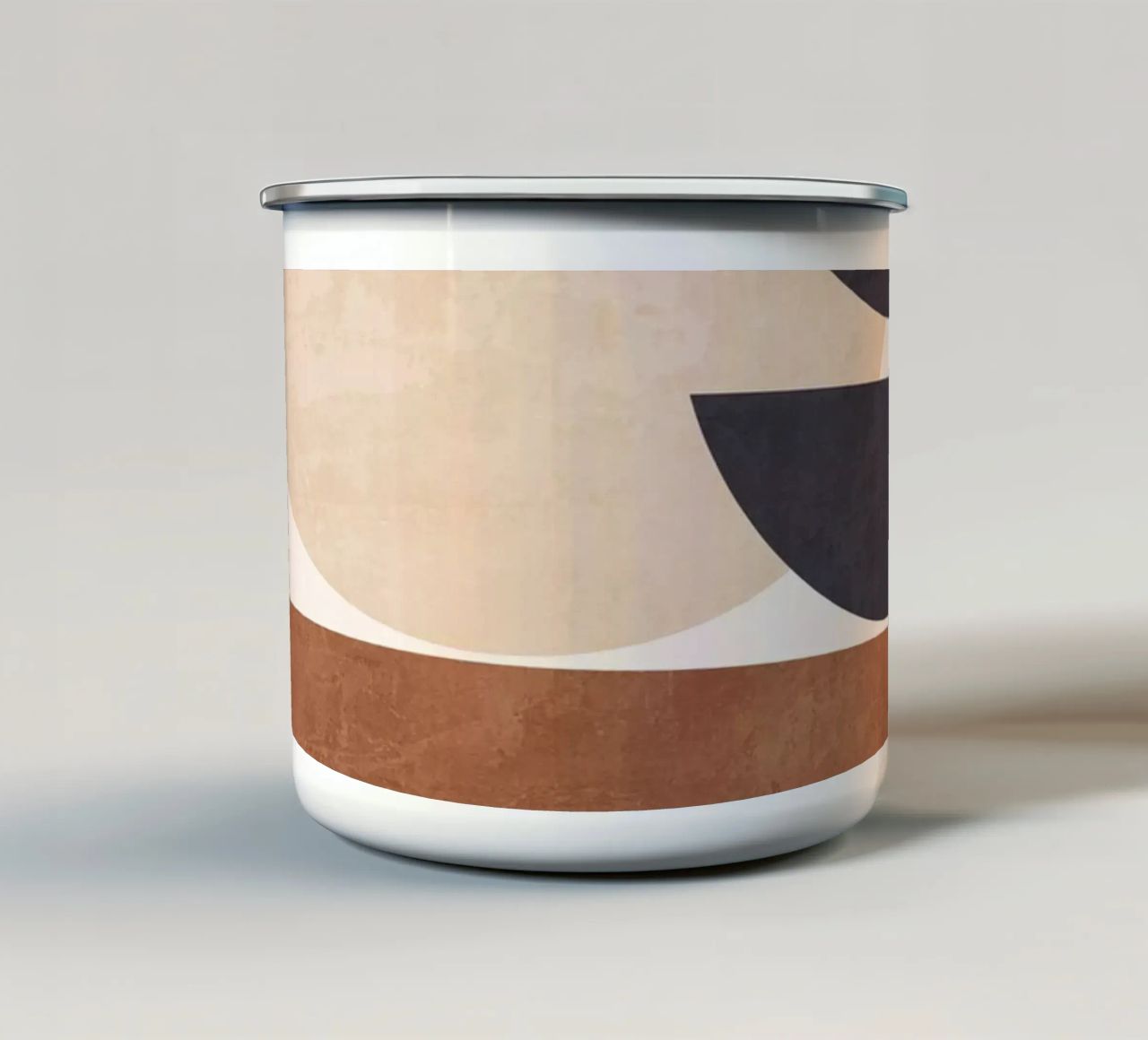 Forme astratte minimali 33 tazza in smalto da ThingDesign
