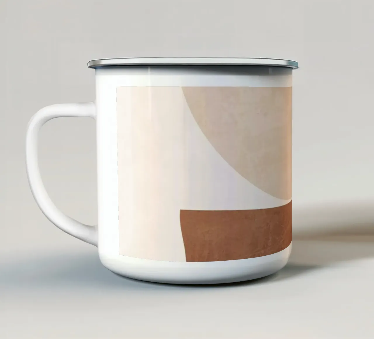 Abstracte minimale vormen 33 emaille mok van ThingDesign