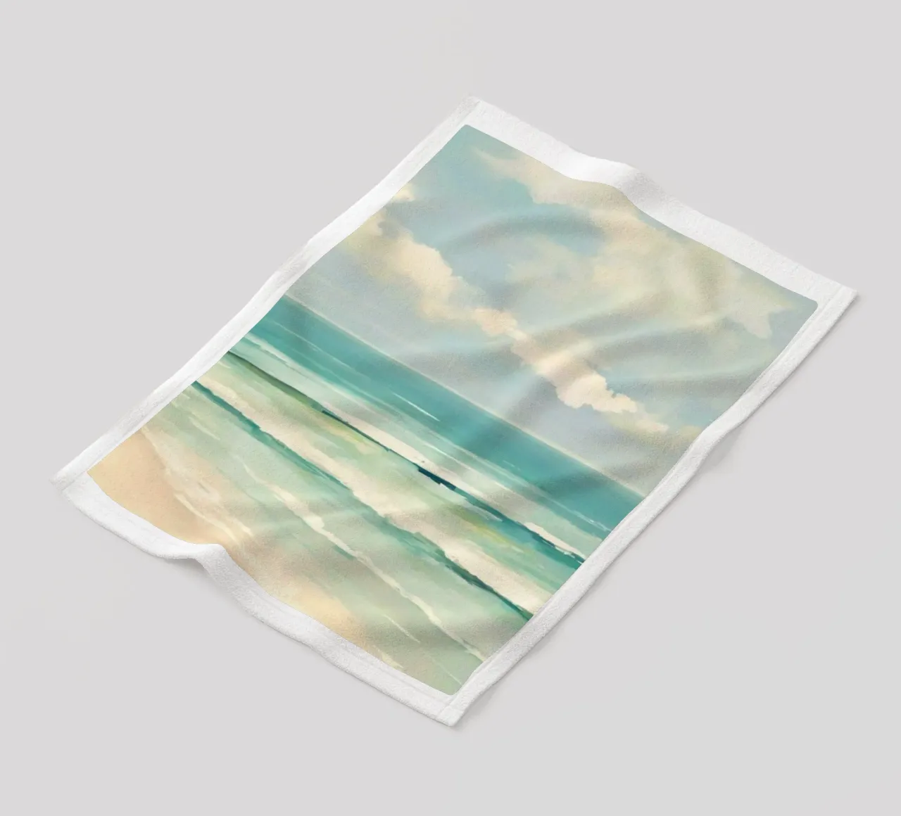 ocean shape layers coperta in pile da kichin