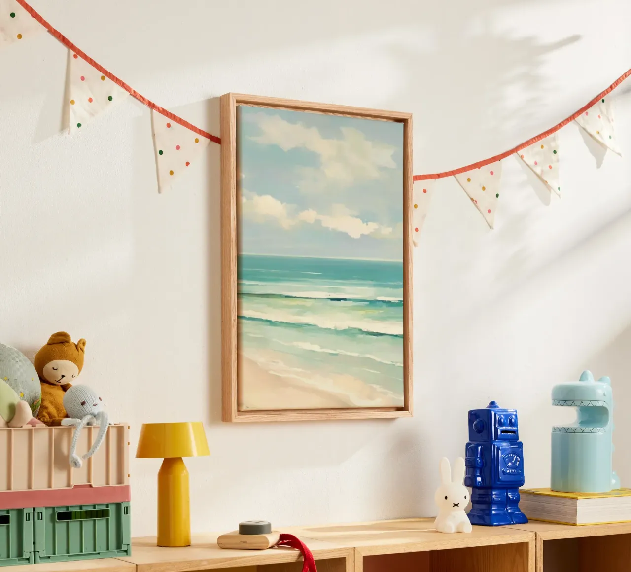 ocean shape layers tela con Cornice a cassetta da kichin
