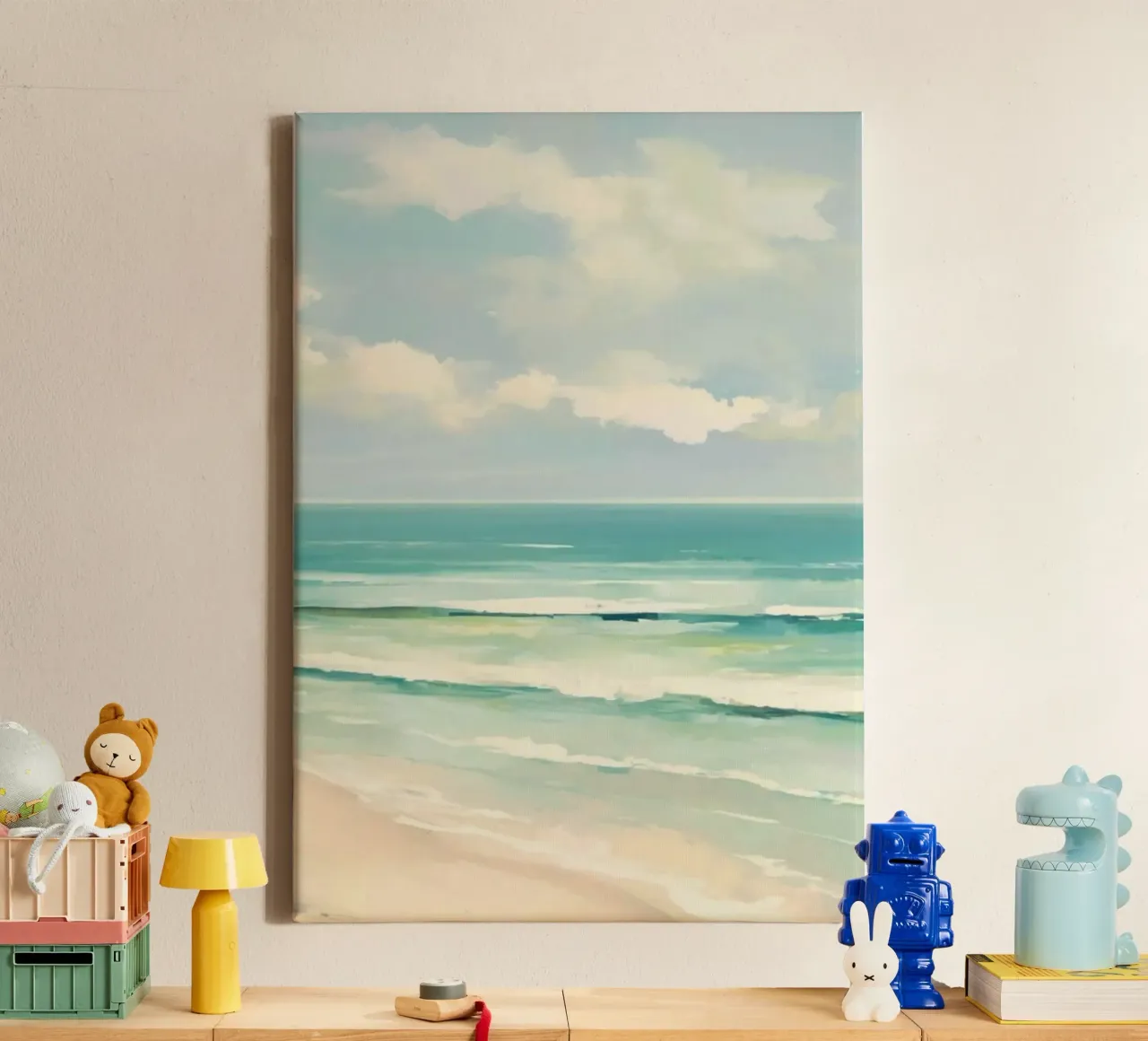 ocean shape layers tela con Cornice a cassetta da kichin