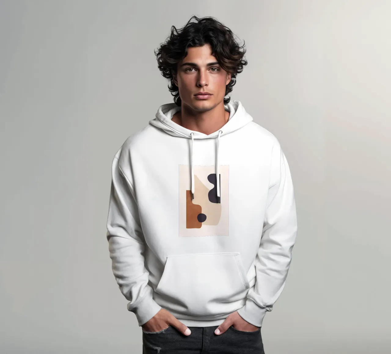 Forme astratte minimali 32 felpa con cappuccio da ThingDesign