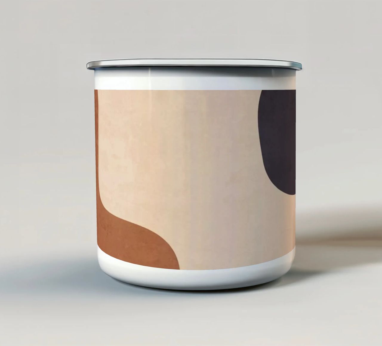 Forme astratte minimali 32 tazza in smalto da ThingDesign