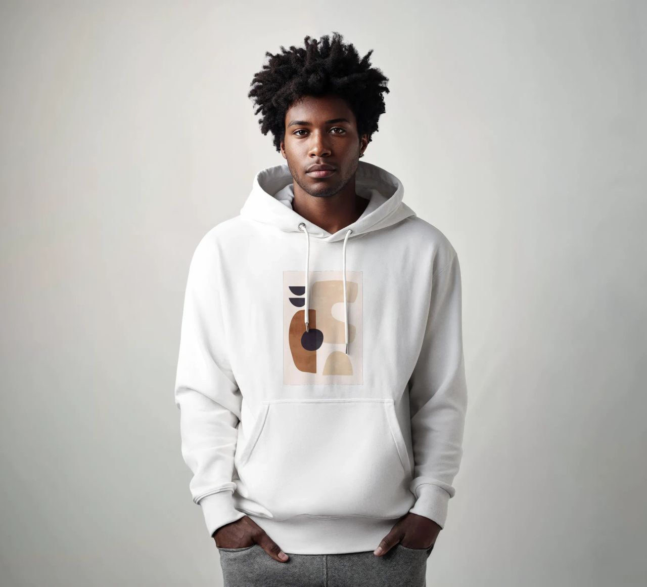 Forme astratte minimali 34 felpa con cappuccio da ThingDesign