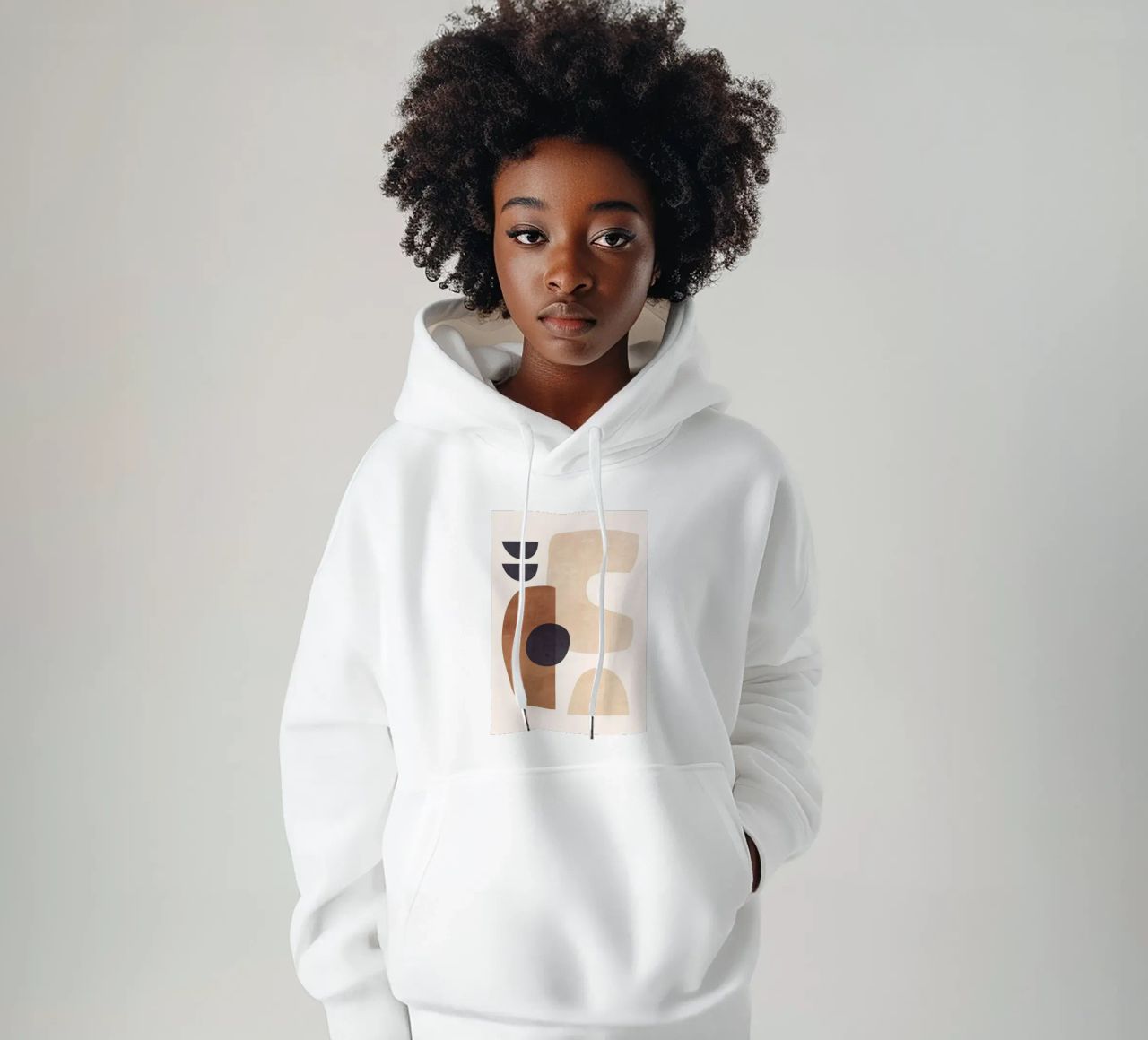 Forme astratte minimali 34 felpa con cappuccio da ThingDesign