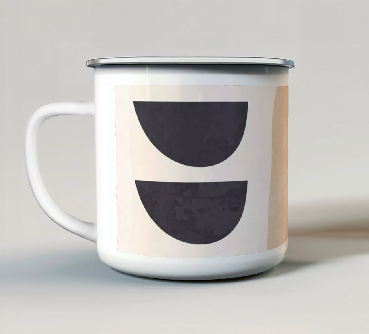 Forme astratte minimali 34 tazza in smalto da ThingDesign