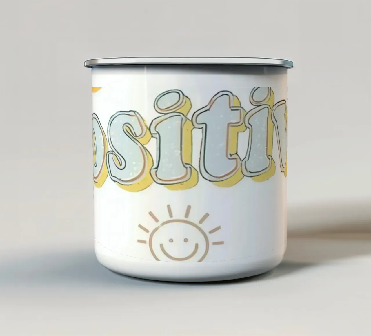 Grafica positiva tazza in smalto da DesignDoodle