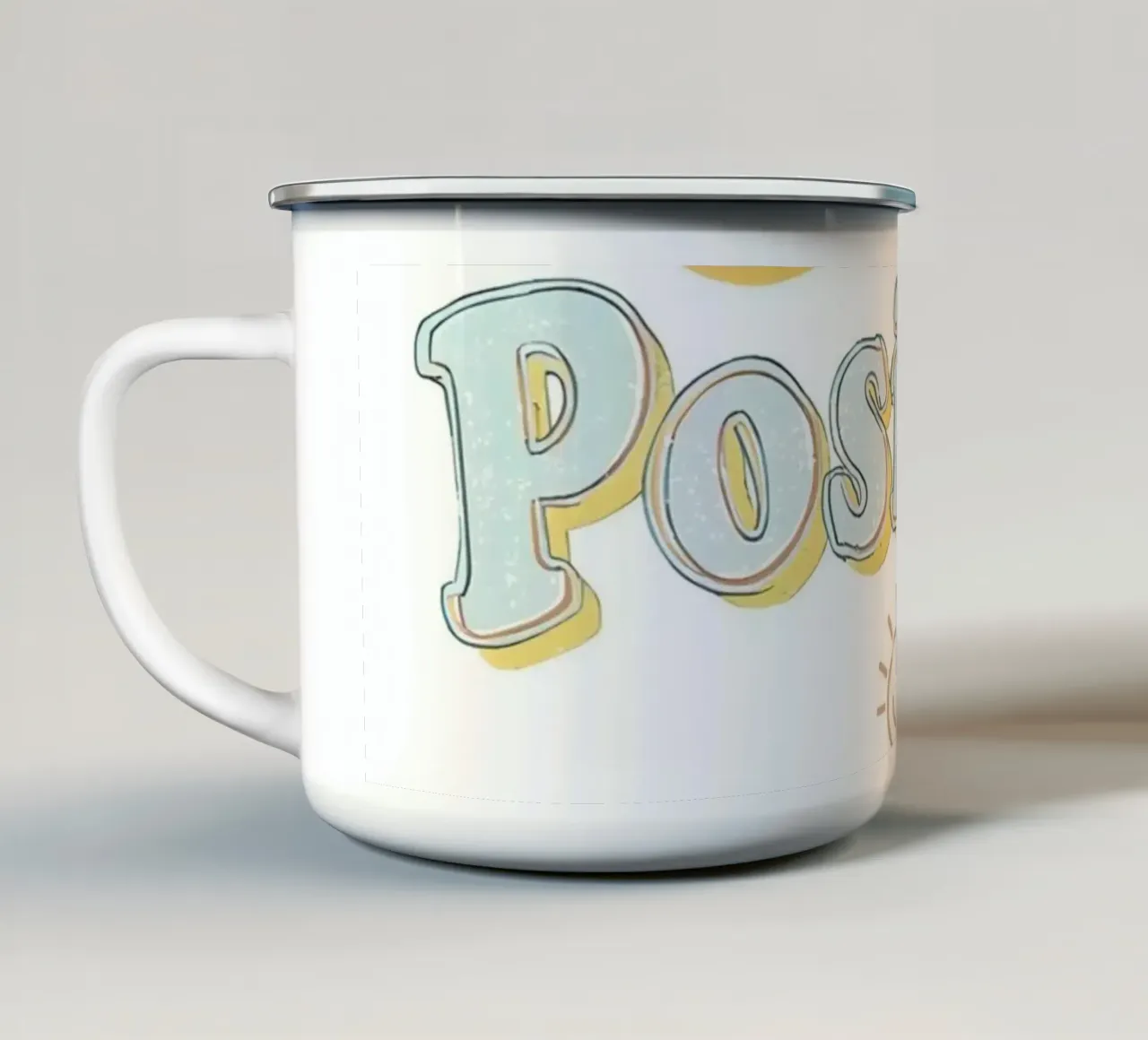 Grafica positiva tazza in smalto da DesignDoodle