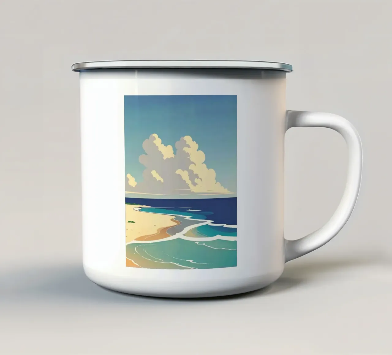 calm coast tazza in smalto da kichin