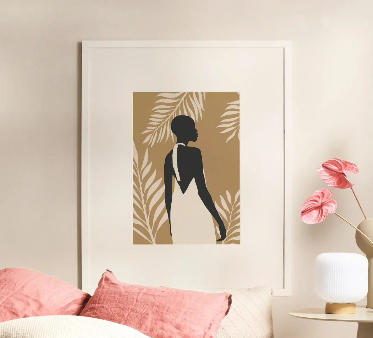 Ragazza tropicale 12 poster con telaio in alluminio da ThingDesign