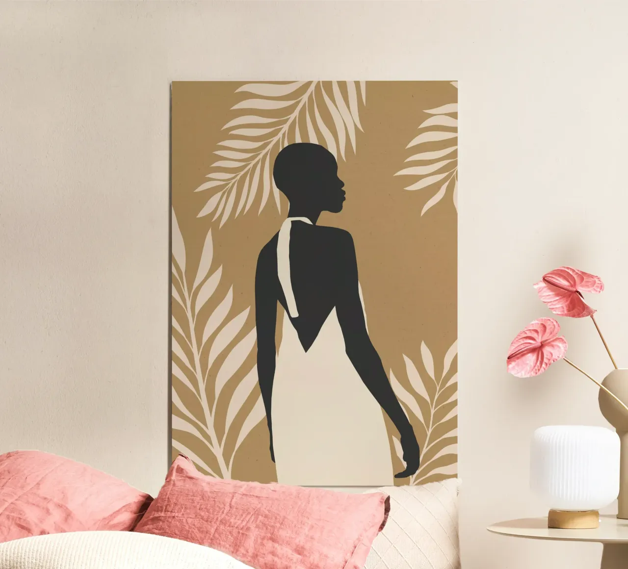 Ragazza tropicale 12 poster con telaio in alluminio da ThingDesign