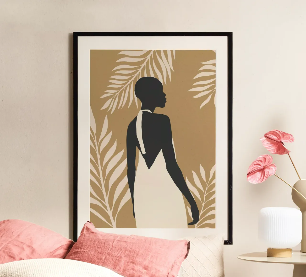 Ragazza tropicale 12 poster con telaio in alluminio da ThingDesign
