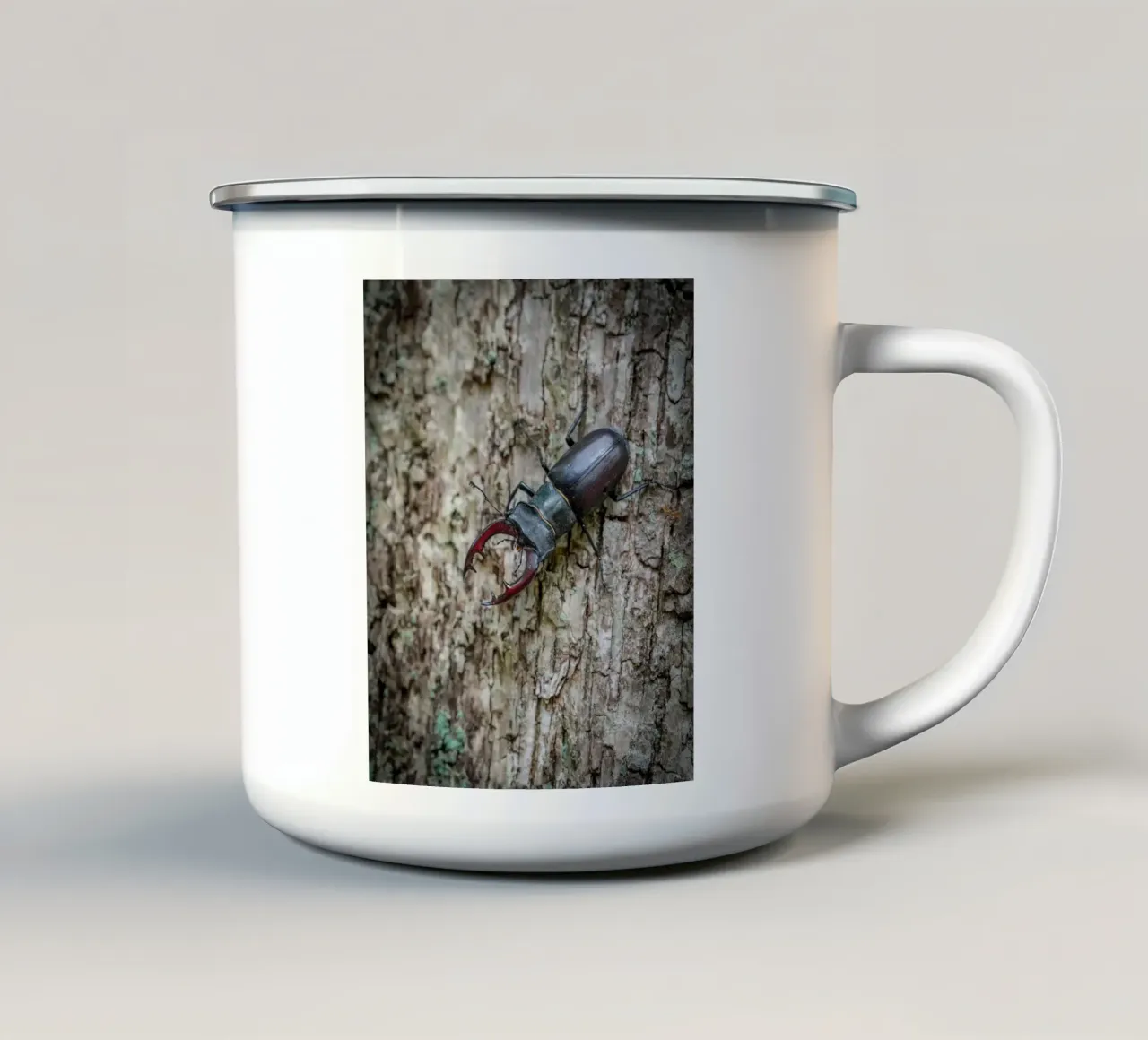 Scarafaggio cervo tazza in smalto da Tom's Wildlife