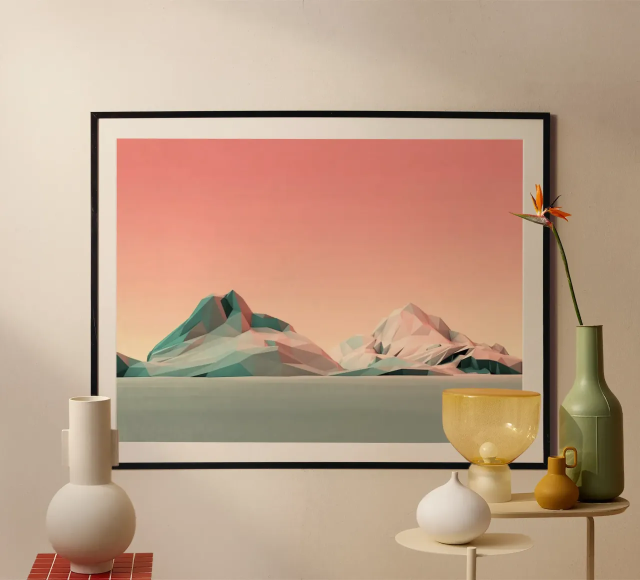 iron mountain poster con telaio in legno da kichin