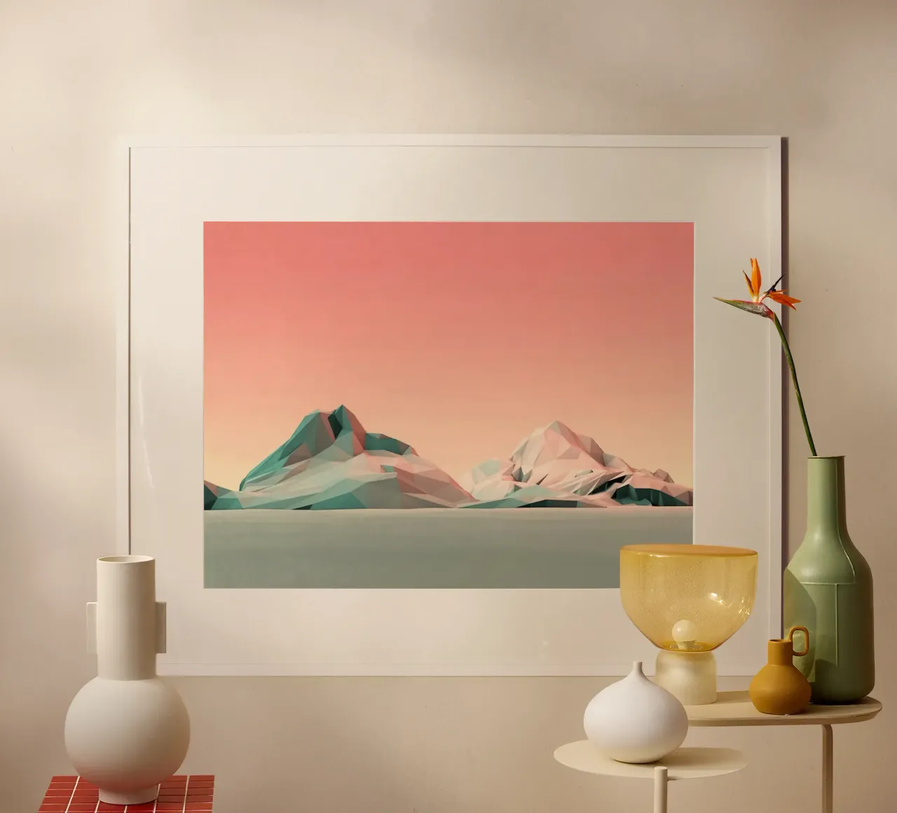 iron mountain poster con telaio in legno da kichin