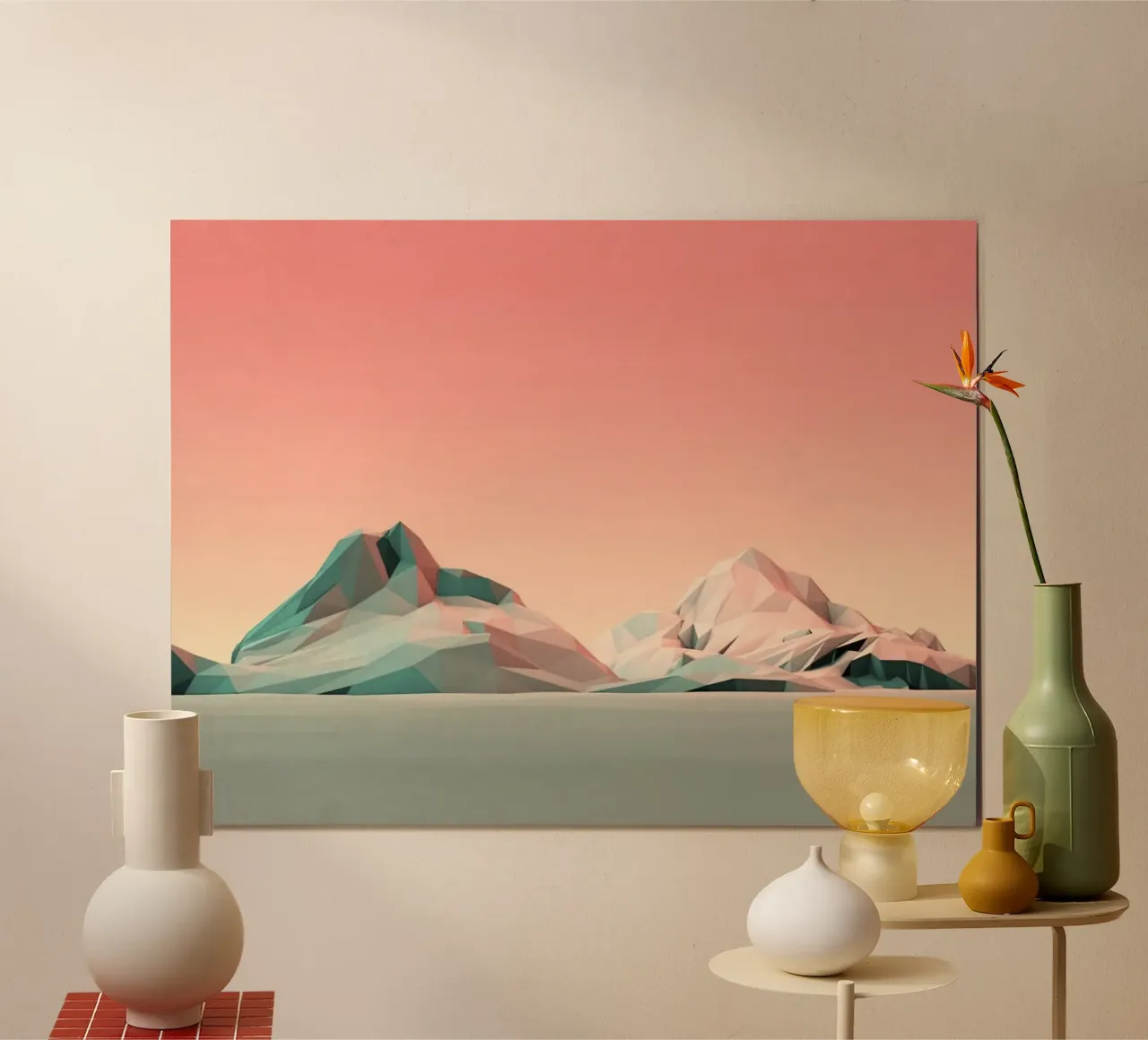 iron mountain poster con telaio in legno da kichin