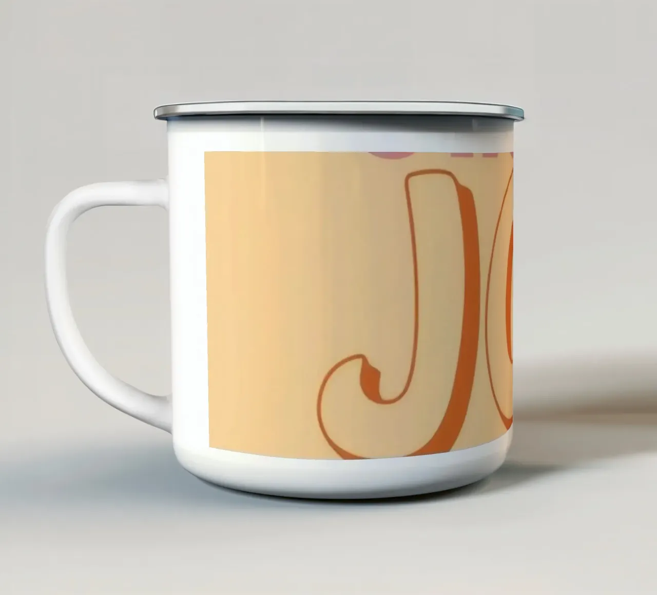 Scegliete la grafica JOY tazza in smalto da DesignDoodle