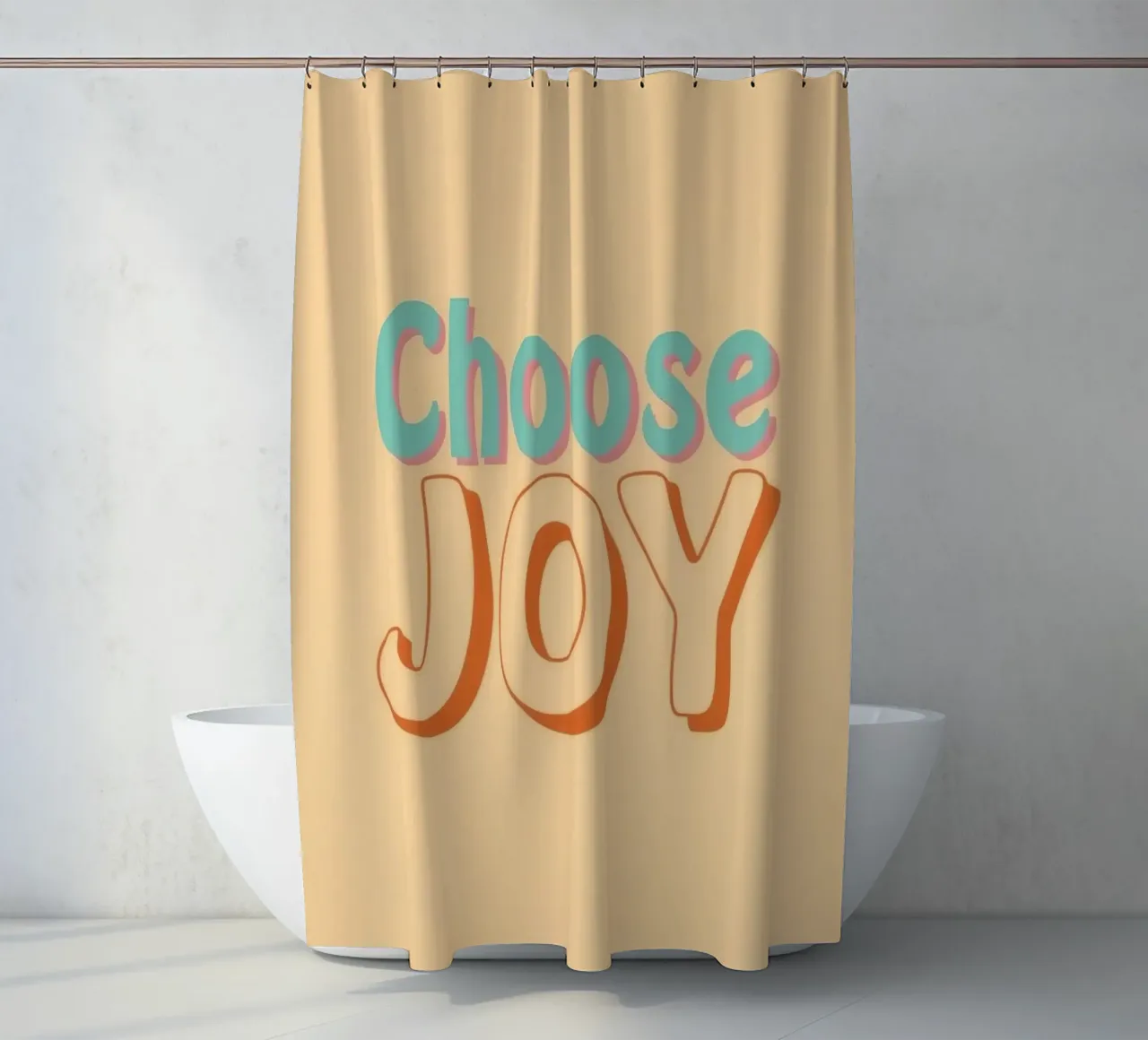 Wählen Sie JOY Grafik Duschvorhang von DesignDoodle