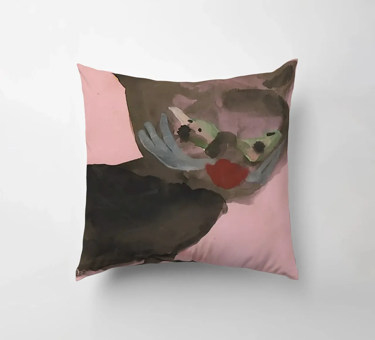 KITTY - KITTYCAT - CAT - Child´s Drawing cuscino da Vintage Van Gogh