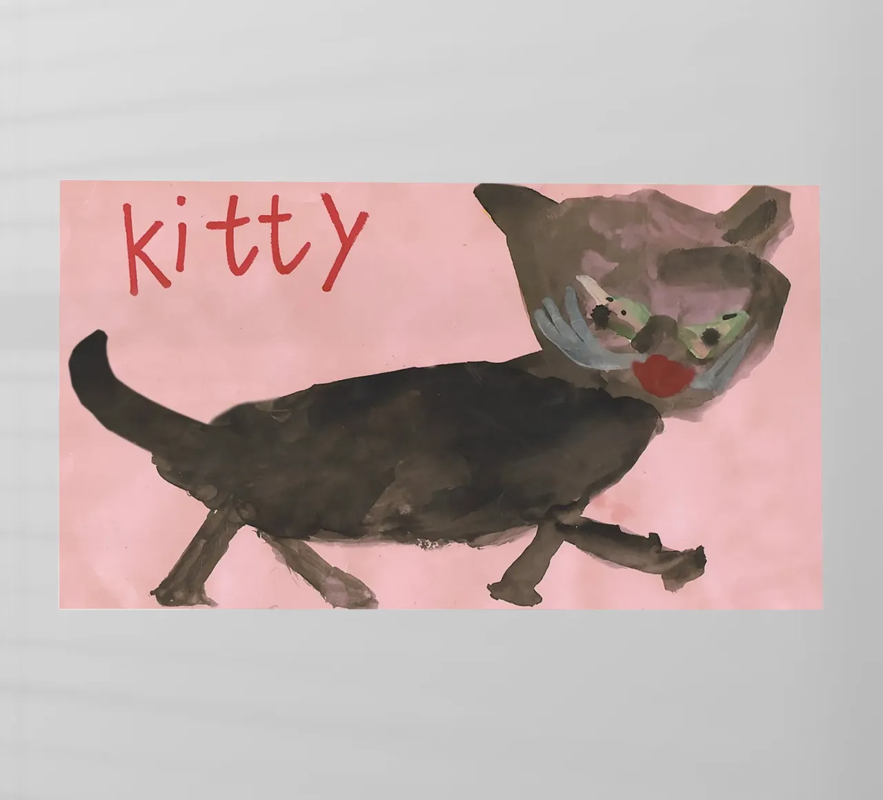 KITTY - KITTYCAT - CAT - Child´s Drawing pellicola backlit da Vintage Van Gogh