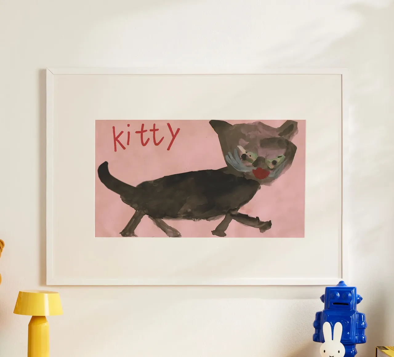 KITTY - KITTYCAT - CAT - Child´s Drawing poster da Vintage Van Gogh