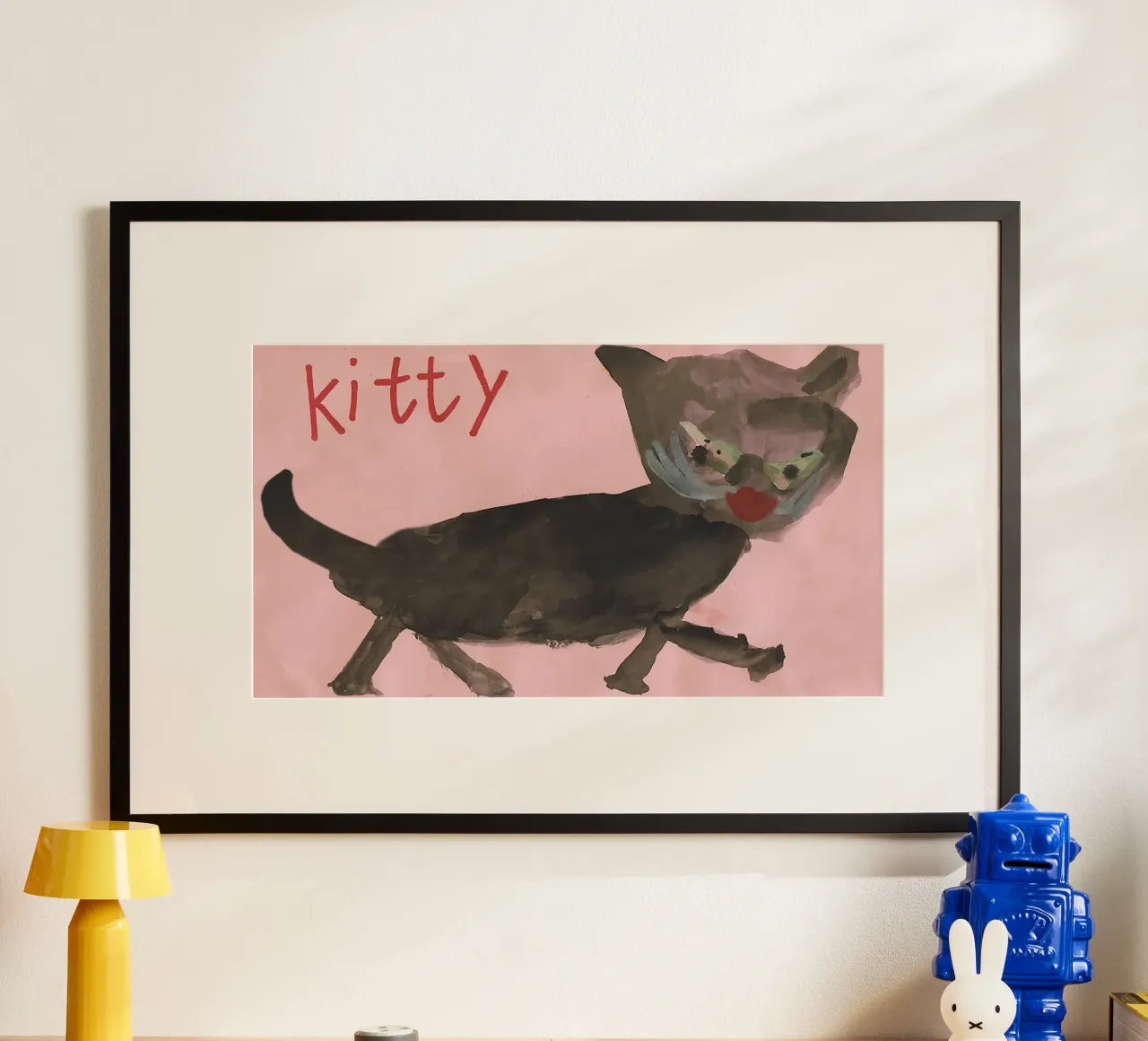 KITTY - KITTYCAT - CAT - Child´s Drawing poster da Vintage Van Gogh