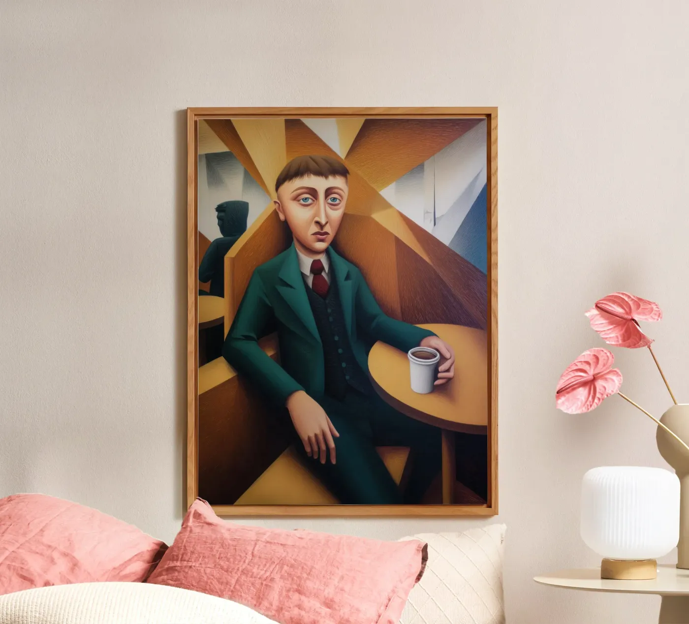 Drinking Coffee forex plate by Art Center