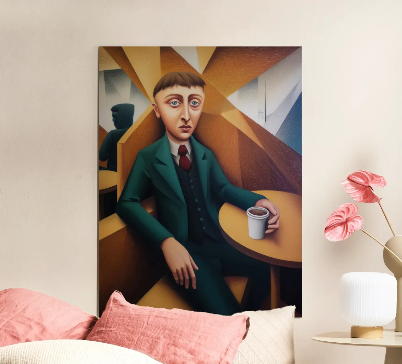 Bere caffè poster con telaio in alluminio da Art Center