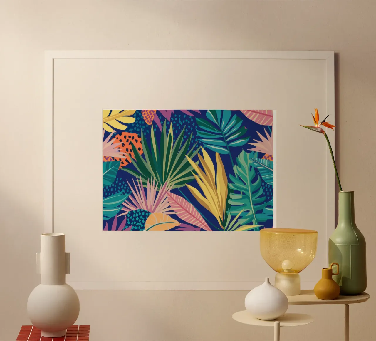 Tiefblauer Dschungel Poster von Bruce Juice