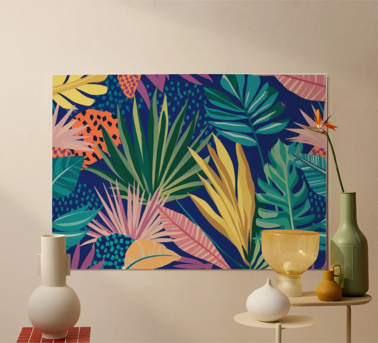 Tiefblauer Dschungel Poster von Bruce Juice