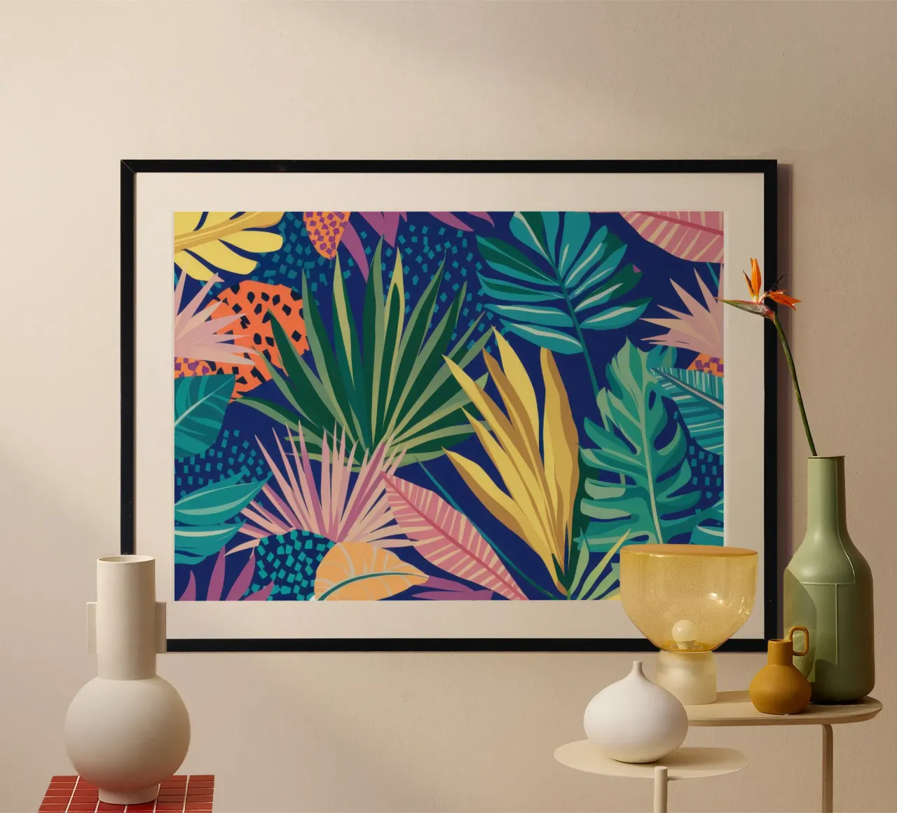 Tiefblauer Dschungel Poster von Bruce Juice