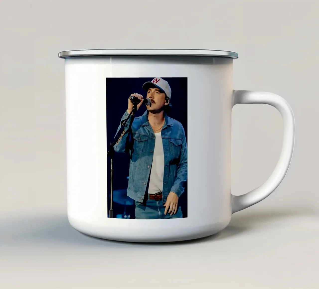 Morgan Wallen tazza in smalto da Low poly art